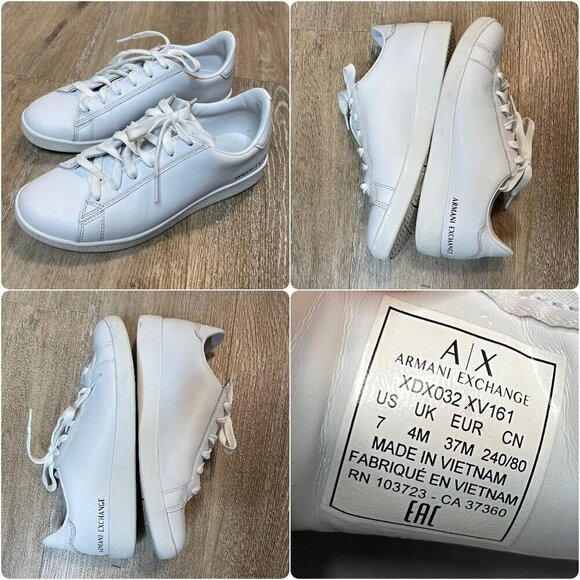 Armani Exchange Other - Armani Exchange Men's Sneakers White Size 7 US Lace-Up Low-Top